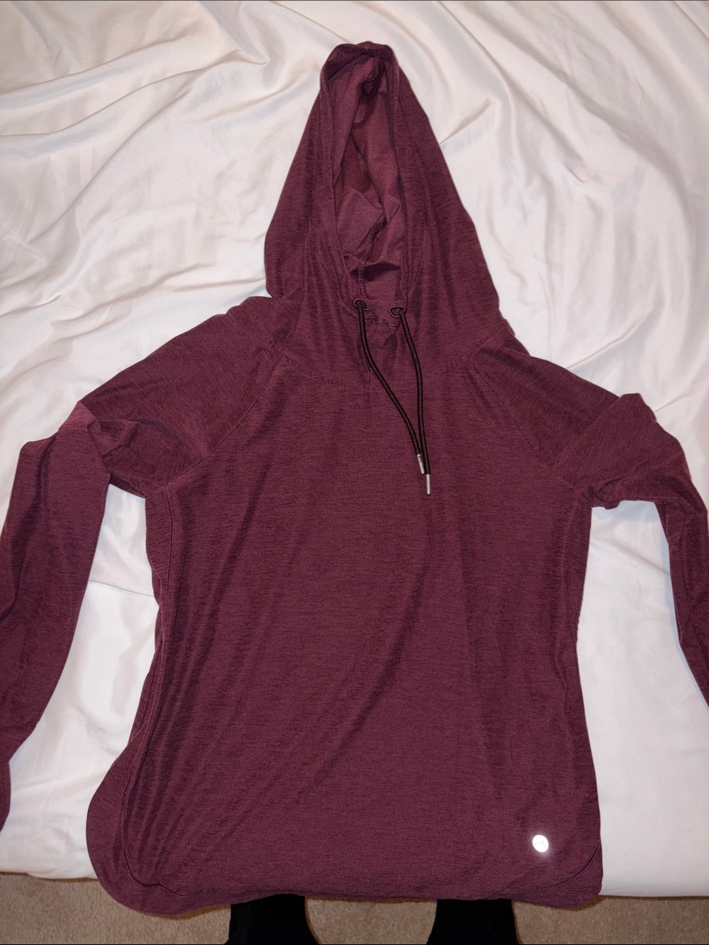 Apana Hooded Long-Sleeve Pullover in Plum